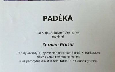 Džiugina puikūs Karolio pasiekimai