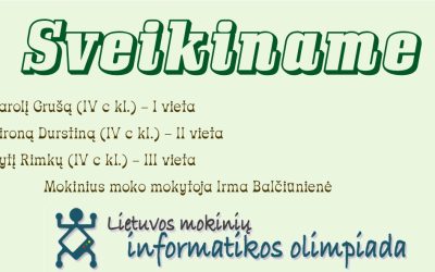 Gruodžio 15 d. vyko rajoninė informatikos olimpiada