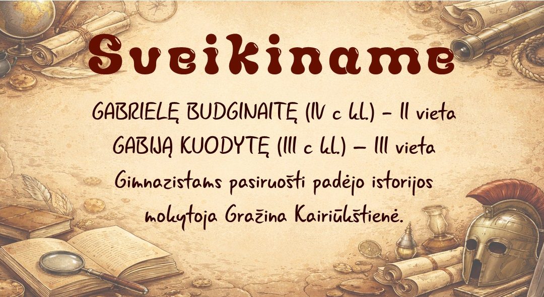 Kovo 10 d. įvyko II etapo istorijos olimpiada rajono 9-10 ir II-IV gimnazijos kl. mokiniams