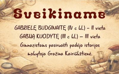Kovo 10 d. įvyko II etapo istorijos olimpiada rajono 9-10 ir II-IV gimnazijos kl. mokiniams