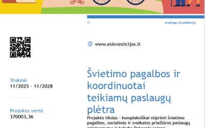 Švietimo pagalbos ir koordinuotai teikiamų paslaugų plėtra Pakruojo rajono savivaldybės švietimo įstaigose