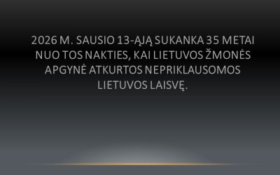 Sausio 13-ajai 35 metai